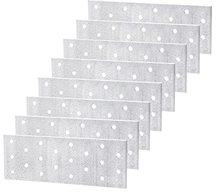 Lote de 8 conectores planos de acero galvanizado, 50 x 160 x 2 mm, soportes de fijación para reparación de placas galvanizadas (8 unidades, sin tornillos)