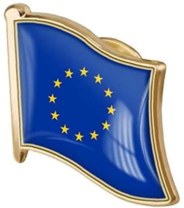 TOSSPER 1 Stück Europäer Union Flagge Pin Abzeichen Metall Emaille Revers Pin Brosche Europäische Union Der Flagge Abzeichen Neuheit Zubehör