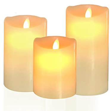 Bougies LED,bougie led flamme vacillante (Blanc chaud Sans télécommande)