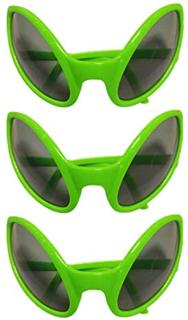MenYiYDS - 3 Stück Skurrile Alien-Brille Alien-Kostüm-Brille Deko-Brille Foto-Requisiten Party-Brille Gastgeschenke