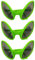 MenYiYDS - 3 Stück Skurrile Alien-Brille Alien-Kostüm-Brille Deko-Brille Foto-Requisiten Party-Brille Gastgeschenke