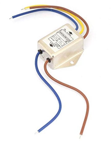 Uadme Filtro Monofase, 125/250V Filtro EMI Antidisturbo, CW1B-10A-L(040) Filtri di Rete Elettrica per Sopprimere Le interferenze a Impulsi Continui e Intermittenti