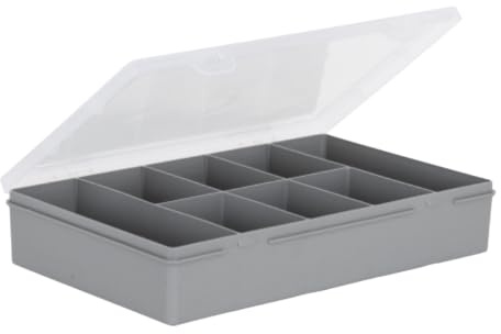 Wham Organiser Box 29cm Upcycled Soft Grey/Clear