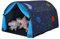 DREAMADE Kinderzelt für Jungs & Mädchen, Spielhaus mit Sternenhimmel & Netzvorhang & Tragetasche, Spielzelt für Indoor & Outdoor, 144x102x82cm (Blau)
