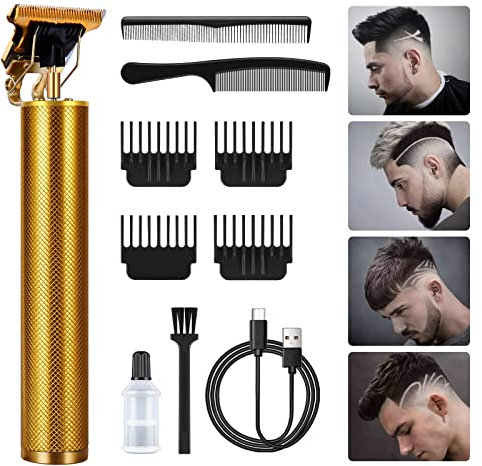 URAQT Haarschneide, Profi Haarschneidemaschine Herren Haartrimmer Bartschneider Barttrimmer Präzisionstrimmer Langhaarschneider für Männer (A)