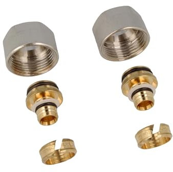 tecuro MS Klemmverschraubung für Ø 20 x 2,0 mm Kunststoff- und Alu- Verbundrohr - 2er-Set