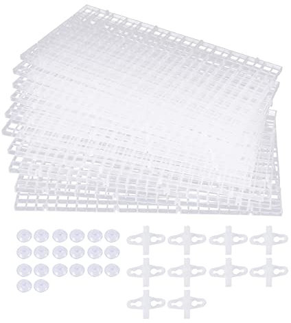 Jsrnqert 10 StüCk Aquarium Divider Aquarium Teiler Filter Gitter Trenn Gitter Tray Isolation Board Gitter mit 20 PCS SaugnäPfen