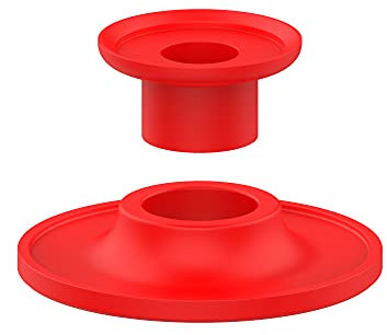 KUTEWEU Silikon Base Anti-Rutsch-Pad, 2 in1 Homepod schützende Basis Desktop Stand Mount Base Pad Halter kompatibel mit HomePod/HomePod Mini Lautsprecher-Tisch-Halter stoßfest Untersetzer (Rot)