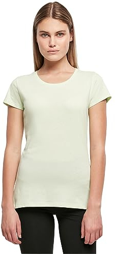 Build Your Brand Damen T-Shirt Basic Tee, Kurzarm Frauen T-Shirt mit Rundhalsausschnitt aus Baumwolle, in vielen Farben erhältlich, Größen XS-5XL