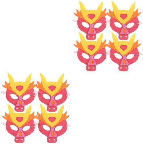 LIFKOME Dragon Masque 8 Pièces Masque Chinois Dragon Cosplay Crâne Masque 3D Animal Masque Nouvel An Chinois Dragon Masques 2024 Année Du Dragon Masque Pour Mascarade Cosplay Costume
