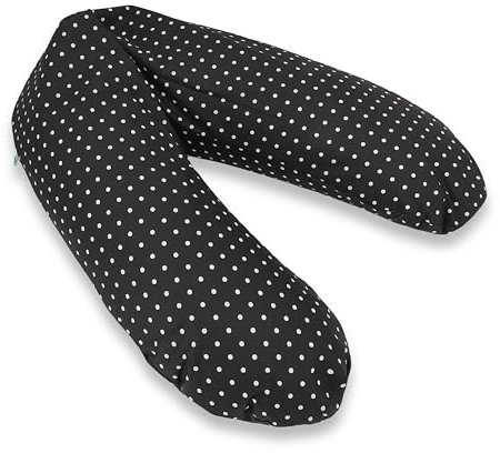 pic Bear Deutschland Stillkissen XL 170cm - Schwangerschaft Kissen - Seitenschläferkissen und Lagerungskissen für Erwachsene und Baby Schmusekissen (Spots schwarz)