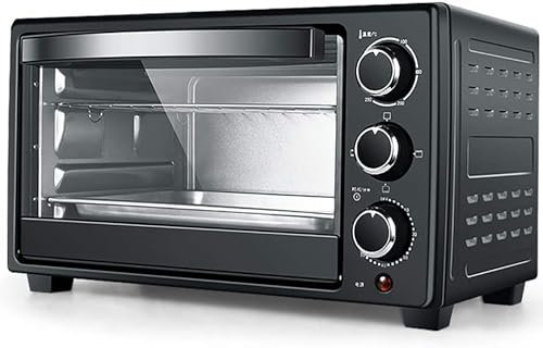 BTURYT Mini Forno 23 L, Forno Elettrico 1300 W Temperatura Regolabile 70-250 ℃ E Timer di 60 Minuti con 3 Funzioni di Riscaldamento per Cuocere La Griglia (Nero)