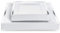 MATANA 80 Premium White Square Plastic Plates with Silver Rim - 40 25cm Dinner Plates, 40 16.5cm Dessert Plates - Elegant & Reusable Party Plates for Weddings, Birthdays, BBQ, Parties