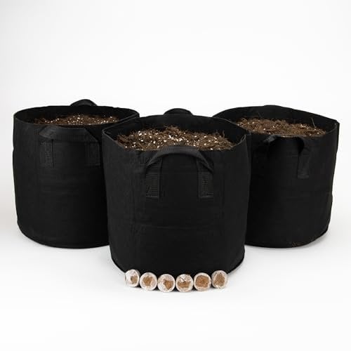Green Home Cannabis Anbau Set | 72L Cannabis Erde, 3 x 18 Liter Pflanzsack & 6 Quelltöpfe | Perfekt für Cannabis, Tomaten, Kräuter | Atmungsaktiv & Wiederverwendbar f. optimale Wachstumsbedingungen