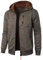 LUNULE Sweatjacke Herren Jacke Sommer Einfarbig Langarm Mit Reißverschluss Casual Sweatshirt Zip Up Hoodies Hoodie Motorrad(Kaffee,M)
