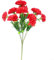 Künstliche Seidenblume, 11 Nelken, künstlicher Blumenstrauß für Zuhause, Party, Hochzeit, Dekoration (rot)