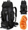 Aolawco Wanderrucksack 90L, Trekkingrucksack Wanderrucksack, Rucksack Reiserucksack Herren Damen Atmungsaktiv mit Regenschutz, Großer Rucksack für Outdoor Reisen Camping Trekking