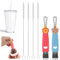 Ouligay Lot de 6 brosses de nettoyage 3 en 1 pour paille - 17 cm de long - Brosse fine - Brosse de nettoyage multifonctionnelle - Couvercle de tasse