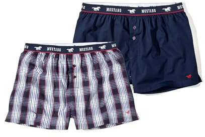 MUSTANG Charlie Herren Unterhose Boxershorts Unterwäsche Sport 2er Set