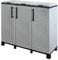INTEC - Poubelles de tri Selectif 3 Sacs Armoire Recyclage Gris Clair 102 x 37 x 90 cm Poubelle de tri 3 Portes 4 pieds