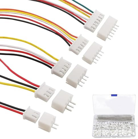 580 Piezas Conector JST PH2.0 mm kit, 2/3/4/5/6 Pin Conectores JST PH 2.0 de conectorde Mini Micro JST-PH Macho y Hembra, Conectores para Cables con Terminales de Crimpado, para Placas de Circuito