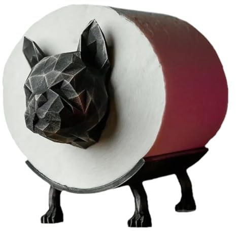 Porta carta igienica, supporto creativo a di cane, organizer per, porta rotolo di carta igienica decorativo per casa, cucina, soggiorno, bagno, 16 x 8,5 x 9,5 cm