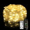 Gresonic 10M 100 LED Lichterkette Außen mit Stecker 12 Modi Timer IP44 Wasserdicht Lichtervorhang für Außen Innen Garten Balkon Outdoor Warmweiß Remote (PVC-Kabel Warmweißen, 100LED)