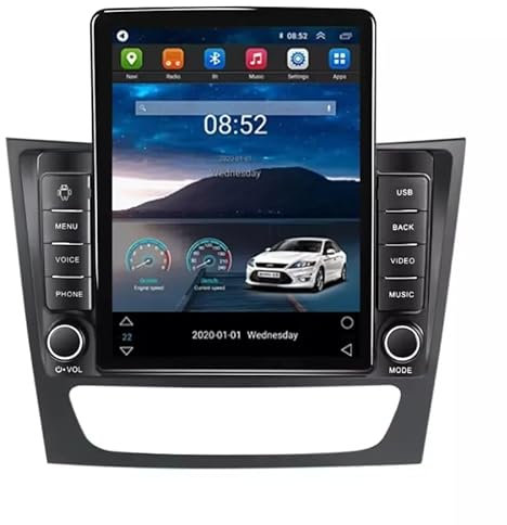 FJINQIANG 9.7-Zoll-Touchscreen Android Autoradio 2 Din GPS Für Benz W211 Con Plug-and-Play Unterstützung USB-Spiegelverbindung Radio Video Player Rückfahrkamera,S7