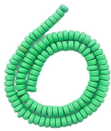 LYVQZPWLRArmbänder aus Ton hergestellt, 7mm Ca. 100Pcs Ellipse Ton Perlen Polymer Clay Spacer Lose Handgemachte Perlen for Halskette Diy Armband Zubehör(Cc)