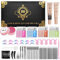 Lomansa Kit de elevación y tinte de pestañas, kit de elevación de pestañas y tinte, kit de permanente de pestañas y laminación de cejas para salones de belleza y principiantes (bálsamo para