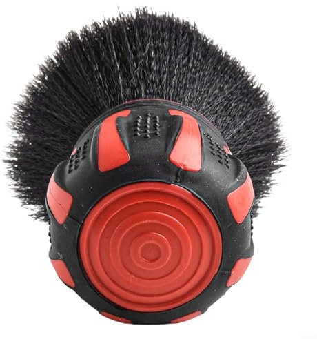Spazzola applicatore lucidante per pneumatici con supporto, mantiene le mani pulite mentre si tratta di dettagli sul veicolo (rosso)