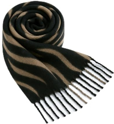 YOOCHUENG Bufanda Invierno Mujer con Estampado de Leopardo (200x70 cm) | Bufandas Grandes con Flecos,Suaves y Cómodas,Versátiles,Ligeras,Bufanda Cálido para Cotidiano y Navidad,Regalos para Mujeres