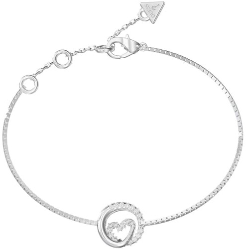 GUESS Women's Bracelet Iconique Collection. Bracelet made of steel and silver. Size: 14 mm. Reference is: JUBB05527JWRHS.