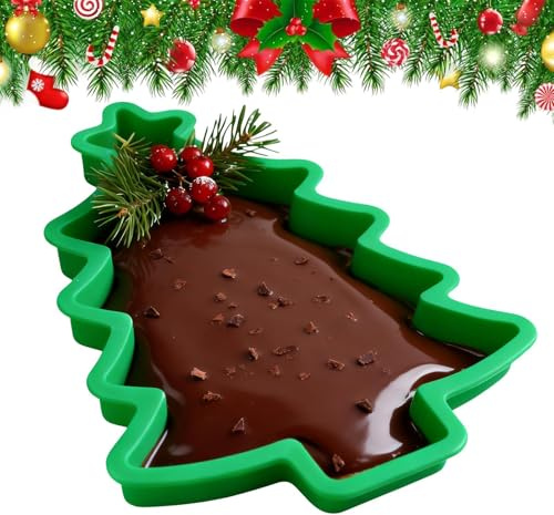 Stampo flessibile per albero di Natale, accessorio per feste, albero di Natale, cioccolato, caramelle, caramelle, cioccolato, sapone, biscotti, dessert