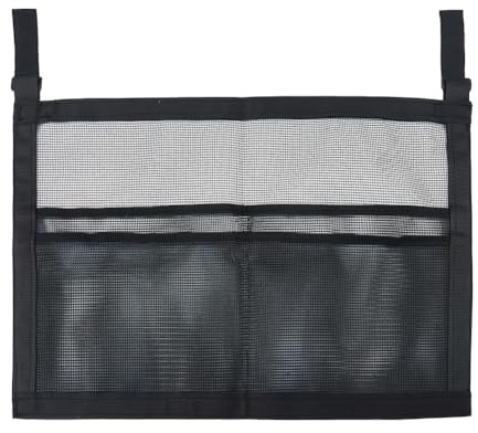 TNKBREEZE Tischtennisschläger Halterung Untertisch Netz Tasche 32x47cm Tischtennisschläger Etui mit Mesh Aufbewahrungsbeutel Bohrfreies Tischtennis Zubehör Tragbar für Zuhause Club Garage Schwarz