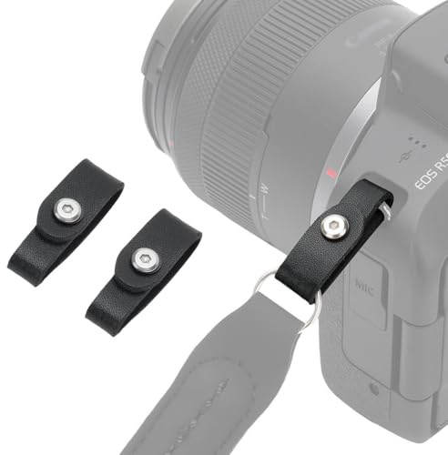 JJC Kameragurt-Adapter, Schlüsselring-Anschlüsse, kompatibel mit Canon R6 III, R1, R3, R5 II, kompatibel mit runden Ring-Kameragurten, schützen Kamera-Öse