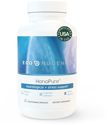 ecoNugenics - HonoPure - 120 Capsules | Professionally Formulated with 98% Pure Honokiol | Supports Cellular, Neurological & Cognitive Health | Safe, Effective & Highly Regarded Antioxidant