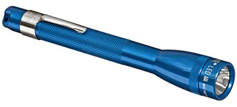 Mag-Lite LED Mini AAA Taschenlampe bis zu 84 Lumen, 12,5 cm, inkl. 2 Micro-Batterien und Taschenclip, blau, SP32116