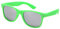 Ciffre Nerdbrille Sonnenbrille Stil Brille Pilotenbrille Vintage Look Neon Grün Gummiert verspiegelt WR2