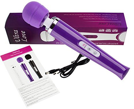 marielove Magic Wand Massagegerät Massagestab - Akku Vibrator - sehr stark - sehr leise - 20 Stufen - Sexspielzeug - Massager Wiederaufladbar - Von Entspannung bis Orgasmus (Lila)