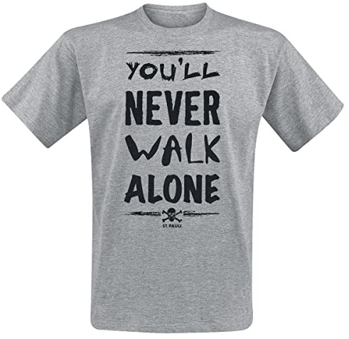 FC St. Pauli T-Shirt You'll Never Grau - Schwarz