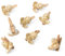 Logbuch-Verlag 8 mini Klammern Engel goldfarben Glitzer Weihnachten 3 cm Deko Wäscheklammern klein Clips Verpackung Holzklammer