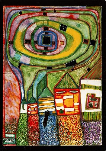 Wörner Verlag Kunstkarte Hundertwasser Schneckenhäuser
