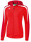 ERIMA Damen Jacke Liga 2.0 Trainingsjacke mit Kapuze, rot/dunkelrot/weiß, 40, 1071851