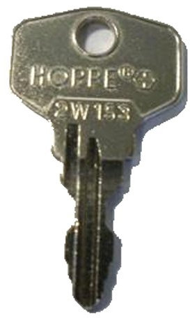 HOPPE Ersatzschlüssel - Schließung 2W1 bis 2W246 - Nachschlüssel - Zusatzschlüssel - für abschließbare HOPPE Fenstergriffe - Zusatzschlüssel, nachträglicher Schlüssel - Schließung 2W103