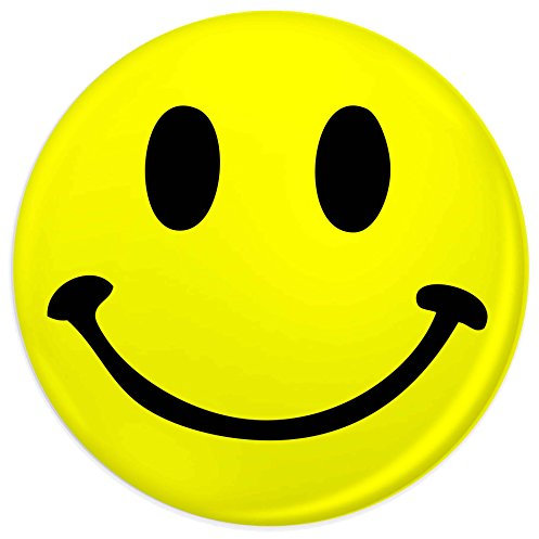 Funky Gifts Yellow Happy Face 38mm Badge