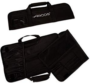 Arcos Messer Roll Bag - Messer Rolltasche zu 4 Stück - 100% Polyester 460 x 275 mm - Farbe Schwarz (Messer Nicht ENTHALTEN)