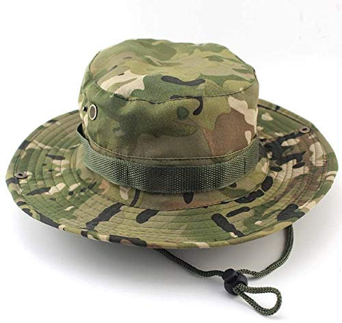 Yongbest Cappello da Pesca Beige Rotondo, Alpinismo all'Aperto CP Camuffamento Giungla - da Pescatore per Uomini e Donne