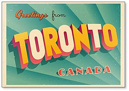 Kühlschrankmagnet, Vintage-Touristik-Illustration, Toronto, Kanada