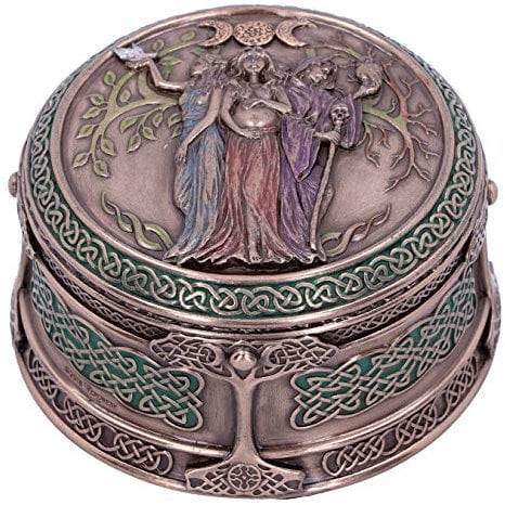 Nemesis Now H4743P9 Maiden Mother Crone Box, 9,5 cm, Harz, Bronze, Einheitsgröße